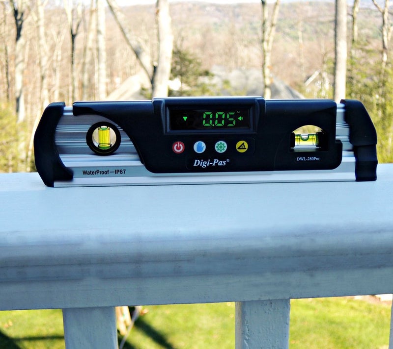 Digi-Pas DWL280PRO Waterproof IP67 Digital Torpedo Level and Protractor, Magnet, LED Bright Display, 9 inch,Black/Silver - Image 5